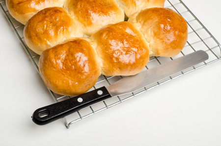 Homemade  bun on the rack