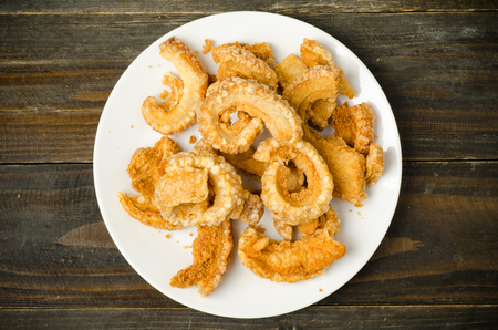 Pork rind,popular Northern Thai foodの写真素材