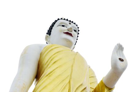 Buddha statue isolated on white backgroundの写真素材