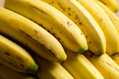 Close up of ripe banana, Tropical fruitの写真素材