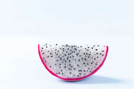 Close up of sliced dragon fruit or pitaya ready to eating, Tropical fruitの写真素材