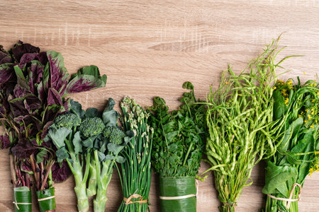 Organic Southeast Asian vegetables from local farmers market, Northern of Thailand, Sustainability...