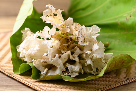 Thai edible flowers (Dolichandrone serrulata) from organic local farmers market in Northern of...