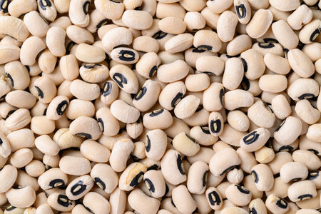 Black eye peas or cowpeas background, Food ingredients
