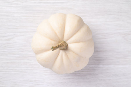 White Jack be little pumpkin on white background, Top viewの写真素材