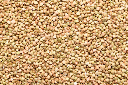 Organic buckwheat seed texture background, Food ingredient