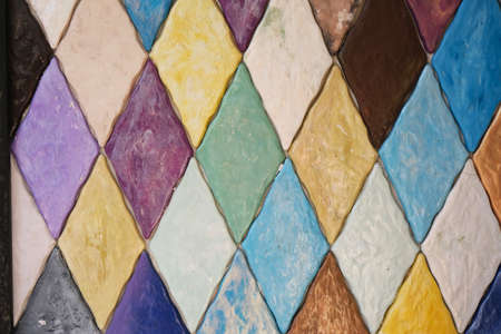 Background from multi-colored tiles. Abstract geometric background.の写真素材