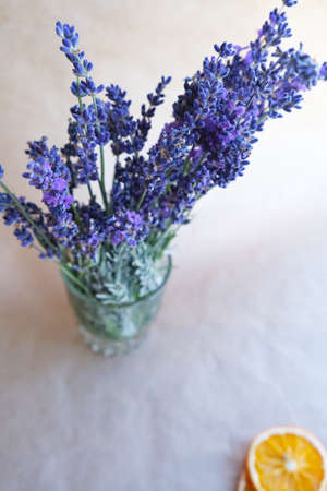 Lavender branch, mothers Day, purple flowers, Valentine's Day. High quality photoの写真素材