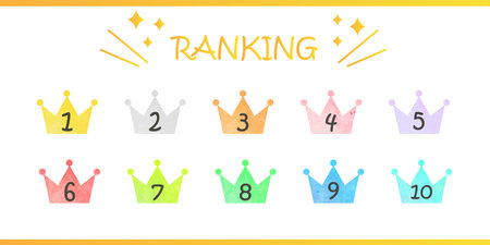 Illustration that can be used as crown ranking icon 1のイラスト素材