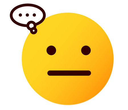 Emoticon with speech bubble flat vector icon for apps and websites Emoji, emoticons, facial expression illustration, thinkingのイラスト素材