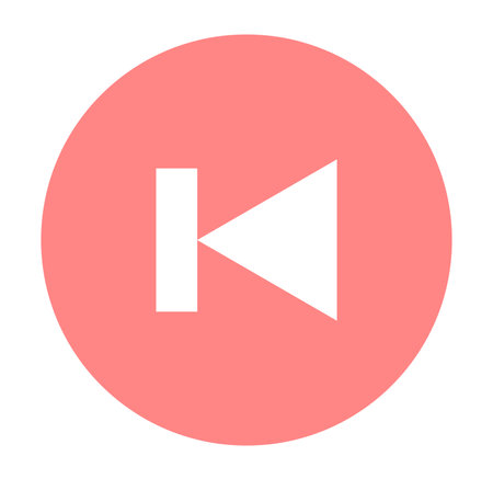 Media player icon. Flat design style eps 10 vector illustration. Video/music back/next button icon...
