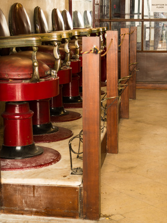 Barber chair as a decoration pieceの写真素材