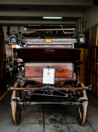 Vintage fire truckのeditorial素材