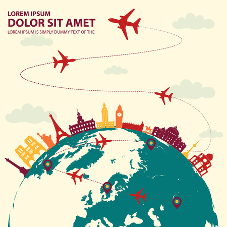 travel around the worldのイラスト素材