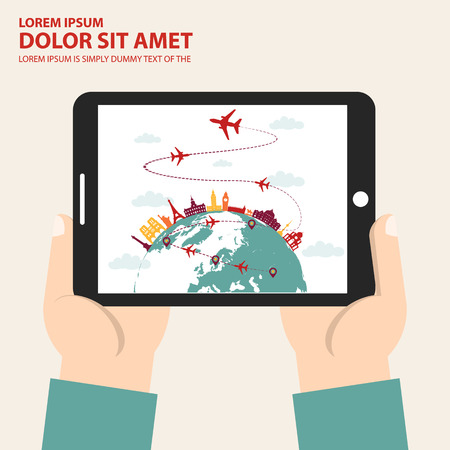 travel around the worldのイラスト素材