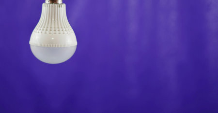 LED Light bulb save electricity and heat. soft focus.の写真素材