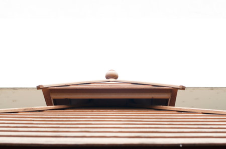 Slat roof is a light, airy place.の写真素材