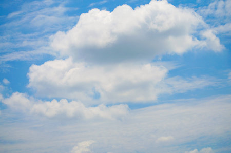 Sky and Cloud. On the bright. Background and Texture.