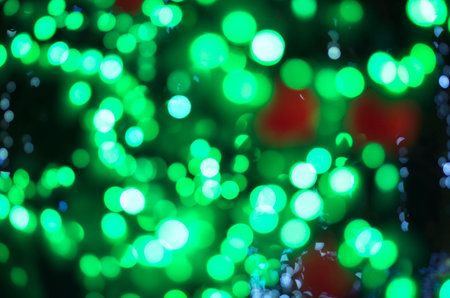 Abstract multicolored bokeh circles. Beautiful illustration background with particles. Blur picture.の写真素材