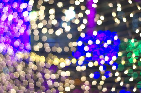 Abstract multicolored bokeh circles. Beautiful illustration background with particles. Blur picture.