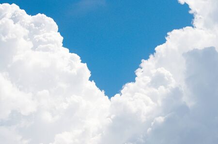 Beautiful Sky and Cloud with pastel color background on sunshine day.の写真素材