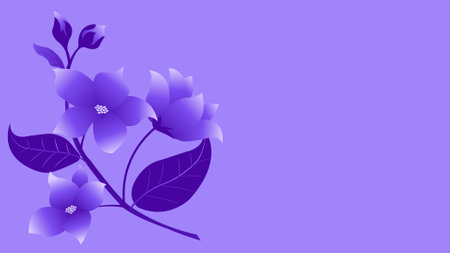 A bunch of purple tone flowers isolated on background.のイラスト素材