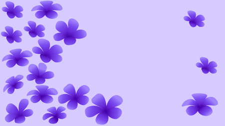 Purple flower cluster illustration isolated on light purple background.のイラスト素材