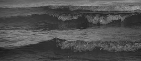 Black and White water ripples. Waves on water background and textures.