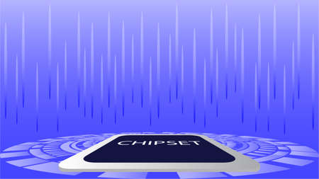 Abstract technology Hi-tech communication concept futuristic digital innovation background.のイラスト素材