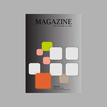 Cover for the magazine. Creative illustration color book design.のイラスト素材