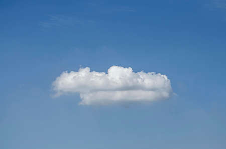 White clouds in the blue sky background and texture.