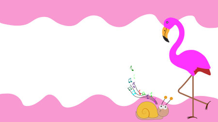 Cartoon panda on banner dripping wave blue. There is white space for the text.のイラスト素材