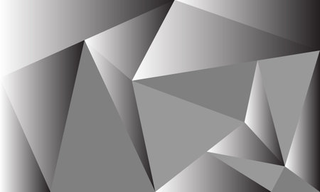 Illustration triangle shape geometry gray tone on rectangle background.のイラスト素材