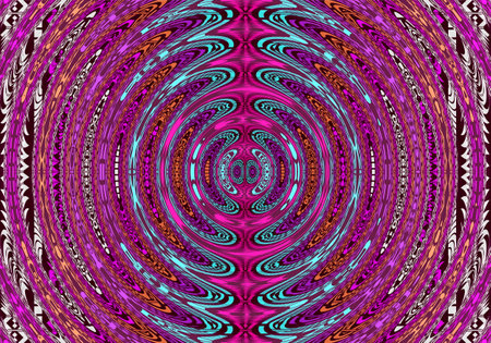 Psychedelic Vibrant Circular Abstract Pattern for Modern Digital Artistic Design Projects