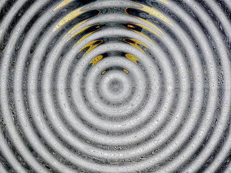 Abstract Ripple Circles Pattern with Concentric Texture for Modern Digital Designの写真素材
