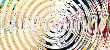 Vibrant Abstract Circular Ripple Pattern for Modern Artistic Digital Background Designの写真素材