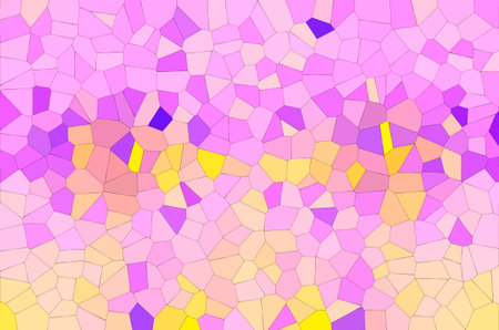 Abstract Mosaic Background with Pink, Purple, and Yellow Pastel Color Shadesの写真素材