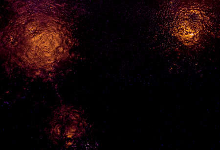 Abstract blackground ,Creating reflections of light bulbs flickering in water during rain. and add...