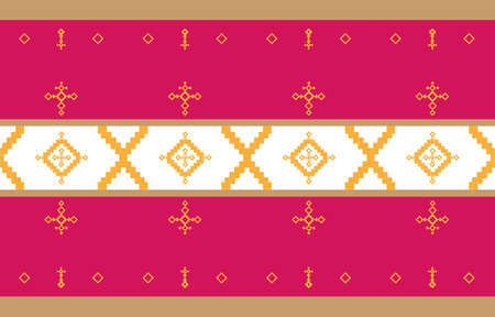 Abstract ethnic geometric pattern,Thailand geometric pattern,illustrationのイラスト素材