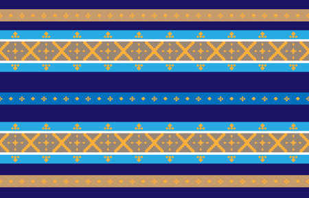 Abstract geometric and tribal patterns, usage design local fabric patterns, Design inspired by indigenous tribes. Seamless geometric Vector illustrationのイラスト素材