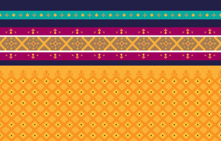 Abstract geometric and tribal patterns, usage design local fabric patterns, Design inspired by indigenous tribes. geometric Vector illustrationのイラスト素材