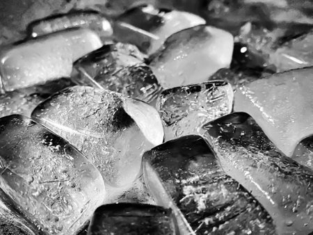 The ice cube shape has been adjusted to add color,It will help refresh and make you feel good. Ice backgroundの写真素材