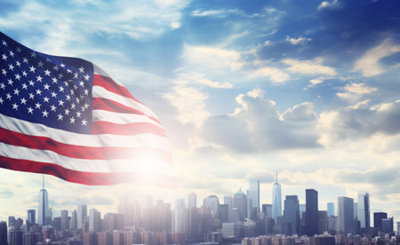 USA independence day It is a declaration of independence and democracy.The 4th of July is the Independence Day of the United States. A celebration and democracy. Generative AIの素材