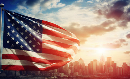 USA independence day It is a declaration of independence and democracy.The 4th of July is the Independence Day of the United States. A celebration and democracy. Generative AIの素材