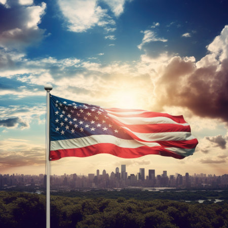 USA independence day It is a declaration of independence and democracy.The 4th of July is the Independence Day of the United States. A celebration and democracy. Generative AIの素材