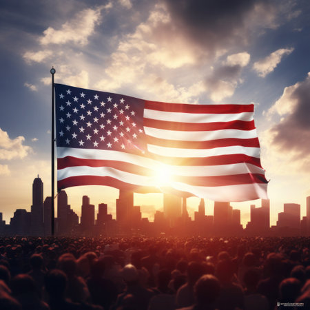 USA independence day It is a declaration of independence and democracy.The 4th of July is the Independence Day of the United States. A celebration and democracy. Generative AIの素材