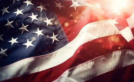 USA independence day It is a declaration of independence and democracy.The 4th of July is the Independence Day of the United States. A celebration and democracy. Generative AIの素材