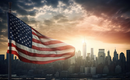 USA independence day It is a declaration of independence and democracy.The 4th of July is the Independence Day of the United States. A celebration and democracy. Generative AIの素材