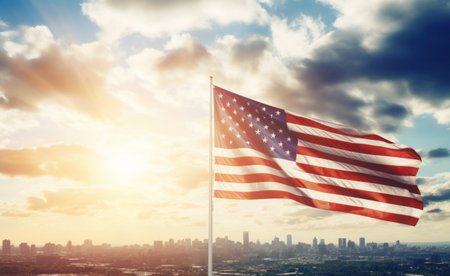 USA independence day It is a declaration of independence and democracy.The 4th of July is the Independence Day of the United States. A celebration and democracy. Generative AIの素材