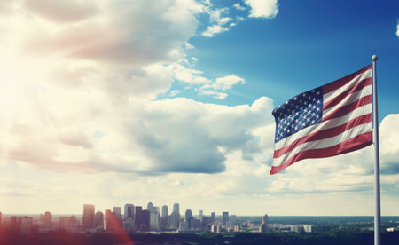USA independence day It is a declaration of independence and democracy.The 4th of July is the Independence Day of the United States. A celebration and democracy. Generative AIの素材